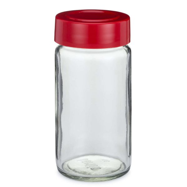 Glass Jar With Red Cap