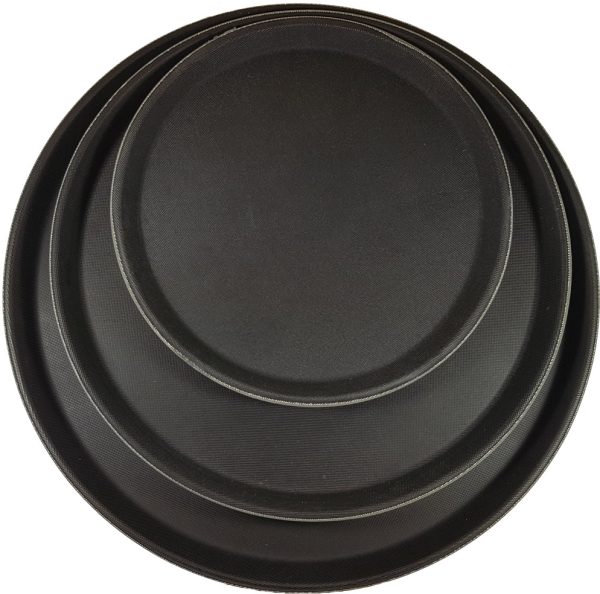 Non-Slip Tray Round Black
