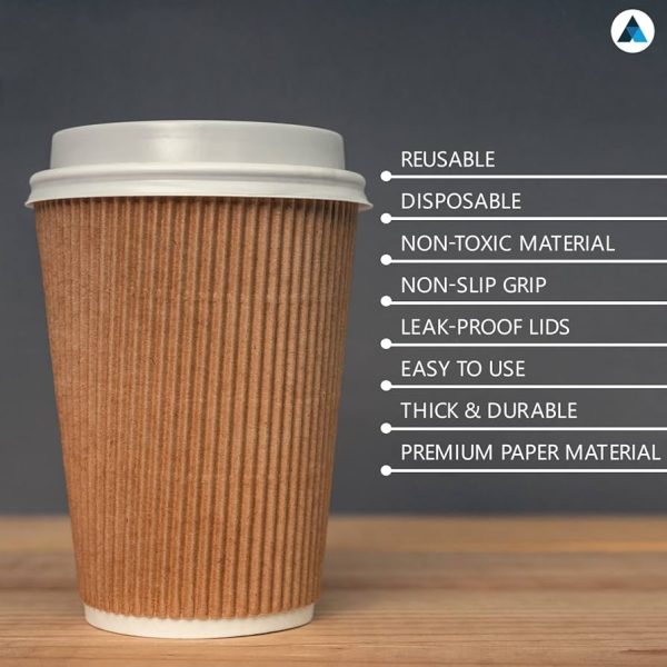 Ripple Coffee Cup 475ml With Lid